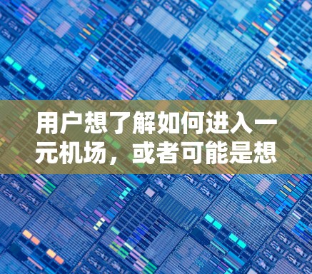 用户想了解如何进入一元机场，或者可能是想使用机场内的飞行服务。以下是一个详细的步骤指南，帮助您完成任务