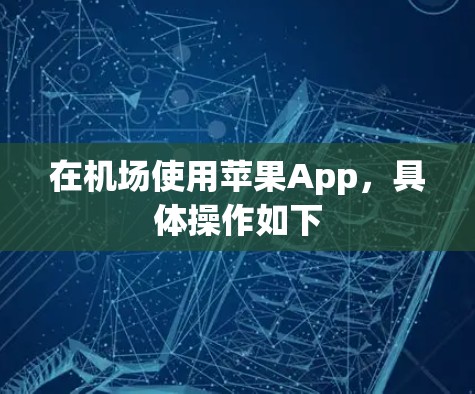 在机场使用苹果App,具体操作如下 在机场使用苹果App,具体操作如下